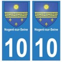 10 Nogent-sur-Seine autocollant plaque