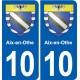 10 Bréviandes blason ville autocollant plaque stickers