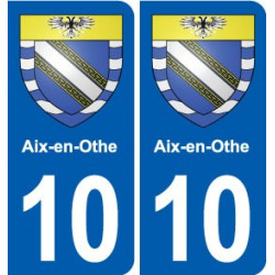 10 Bréviandes blason ville autocollant plaque stickers