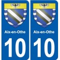 10 Bréviandes blason ville autocollant plaque stickers