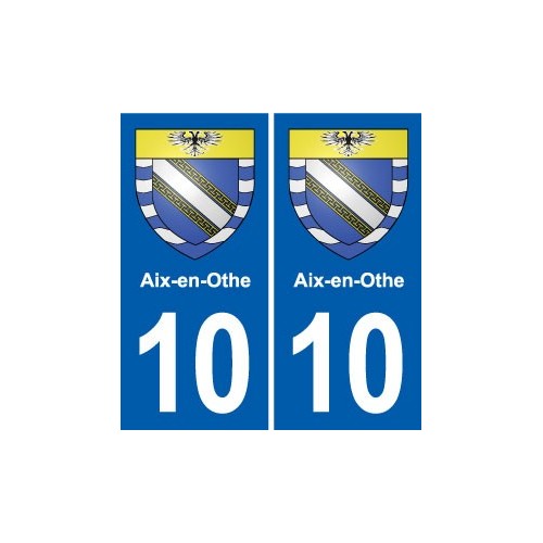 10 Bréviandes blason ville autocollant plaque stickers