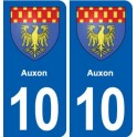 10 Bréviandes blason ville autocollant plaque stickers