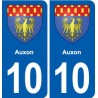 10 Bréviandes blason ville autocollant plaque stickers