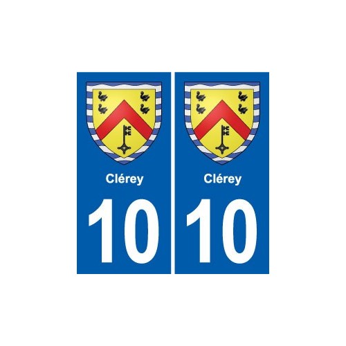 10 Bréviandes blason ville autocollant plaque stickers