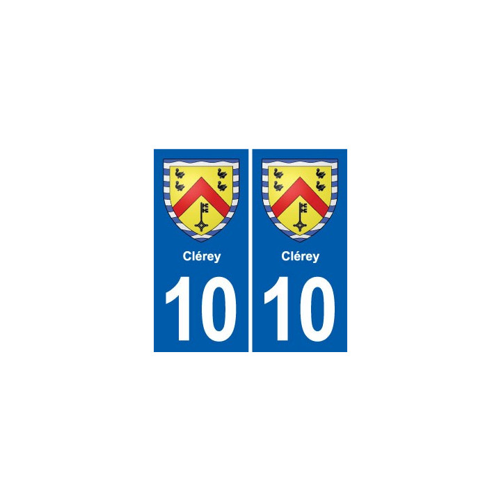 10 Bréviandes blason ville autocollant plaque stickers