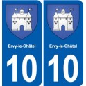 10 Bréviandes blason ville autocollant plaque stickers