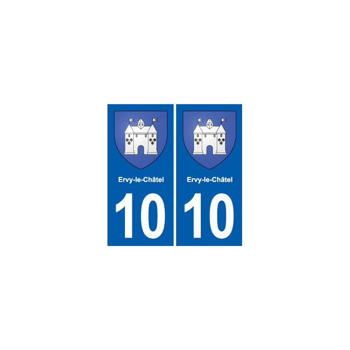 10 Bréviandes blason ville autocollant plaque stickers