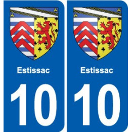 10 Bréviandes blason ville autocollant plaque stickers