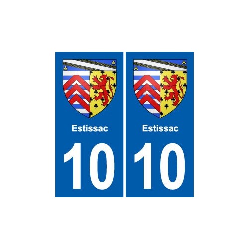 10 Bréviandes blason ville autocollant plaque stickers
