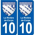 10 Bréviandes blason ville autocollant plaque stickers