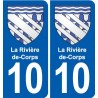 10 Bréviandes blason ville autocollant plaque stickers