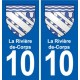 10 Bréviandes blason ville autocollant plaque stickers