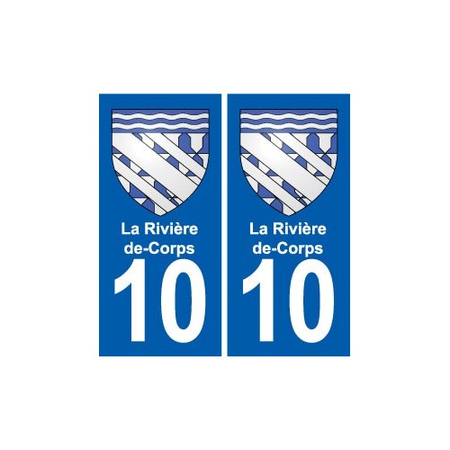 10 Bréviandes blason ville autocollant plaque stickers