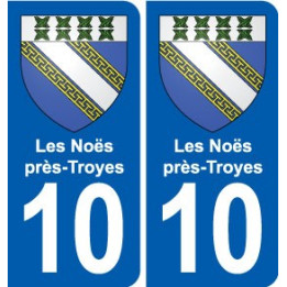 10 Bréviandes blason ville autocollant plaque stickers