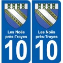 10 Bréviandes blason ville autocollant plaque stickers