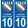 10 Bréviandes blason ville autocollant plaque stickers