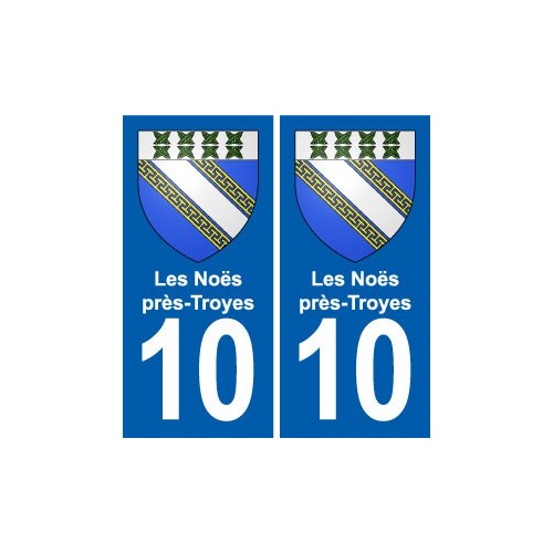 10 Bréviandes blason ville autocollant plaque stickers