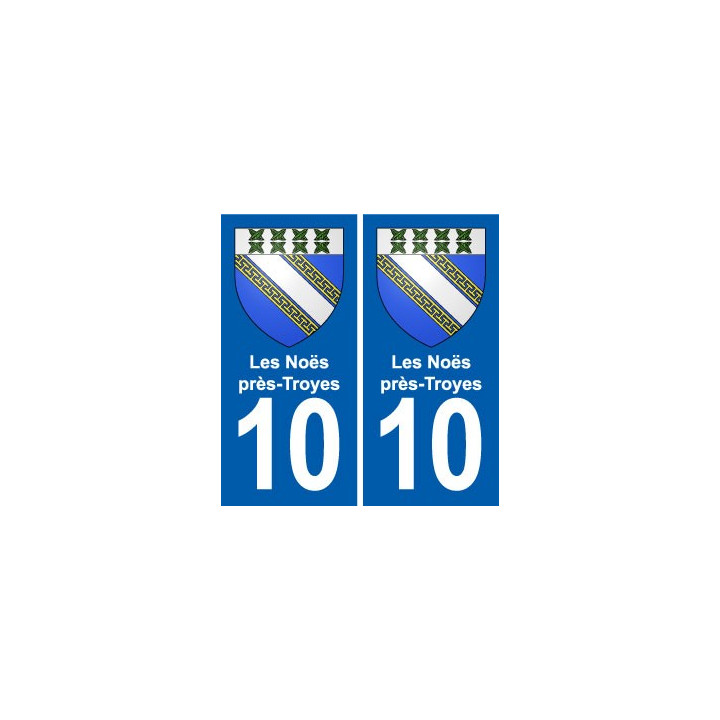 10 Bréviandes blason ville autocollant plaque stickers