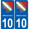 10 Bréviandes blason ville autocollant plaque stickers