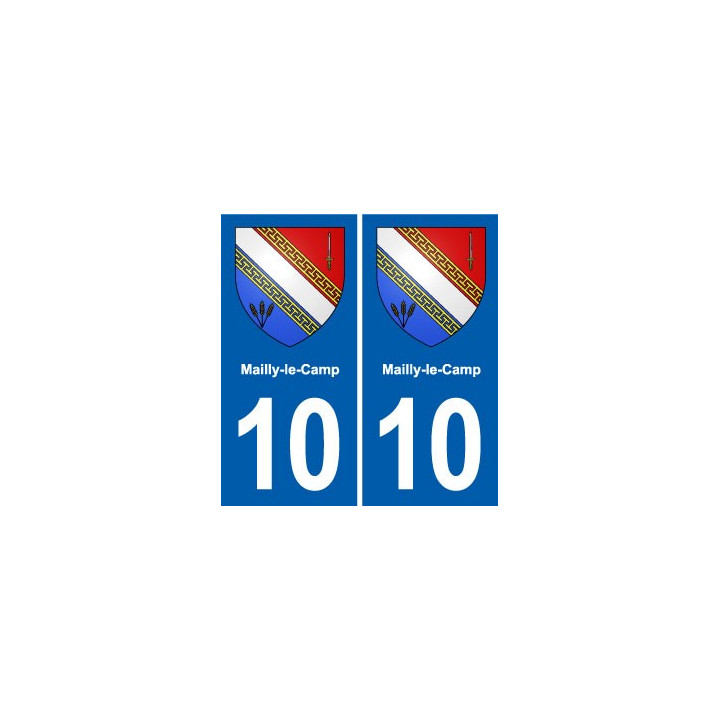 10 Bréviandes blason ville autocollant plaque stickers