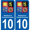 10 Bréviandes blason ville autocollant plaque stickers
