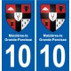 10 Bréviandes blason ville autocollant plaque stickers