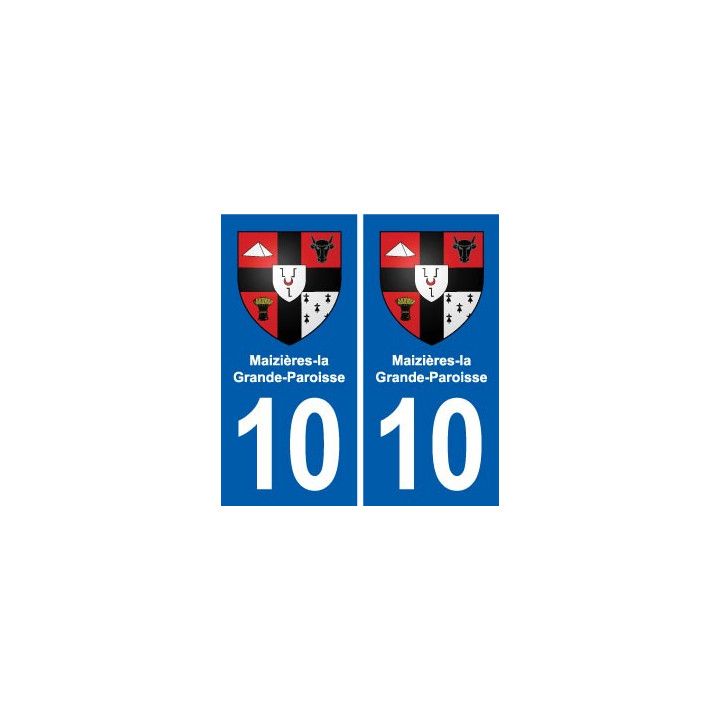 10 Bréviandes blason ville autocollant plaque stickers