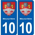 10 Bréviandes blason ville autocollant plaque stickers