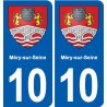 10 Bréviandes blason ville autocollant plaque stickers