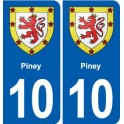 10 Bréviandes blason ville autocollant plaque stickers