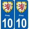 10 Bréviandes blason ville autocollant plaque stickers