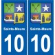 10 Bréviandes blason ville autocollant plaque stickers