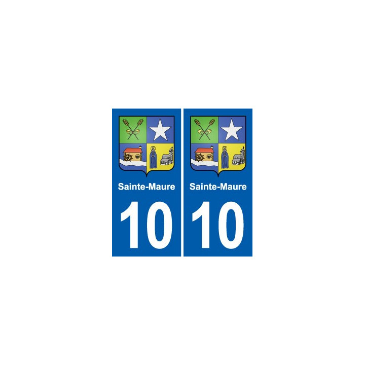 10 Bréviandes blason ville autocollant plaque stickers