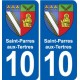 10 Bréviandes blason ville autocollant plaque stickers