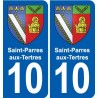10 Bréviandes blason ville autocollant plaque stickers
