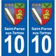 10 Bréviandes blason ville autocollant plaque stickers