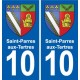 10 Bréviandes blason ville autocollant plaque stickers