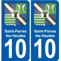 10 Bréviandes blason ville autocollant plaque stickers