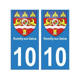 10 Romilly-sur-Seine ville autocollant plaque