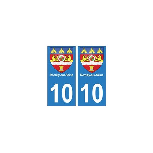 10 Romilly-sur-Seine ville autocollant plaque