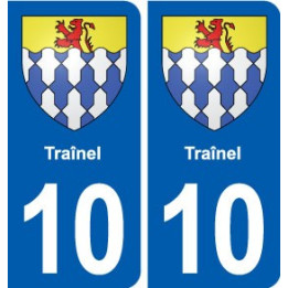 10 Bréviandes blason ville autocollant plaque stickers