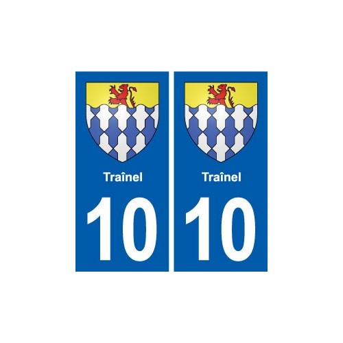 10 Bréviandes blason ville autocollant plaque stickers