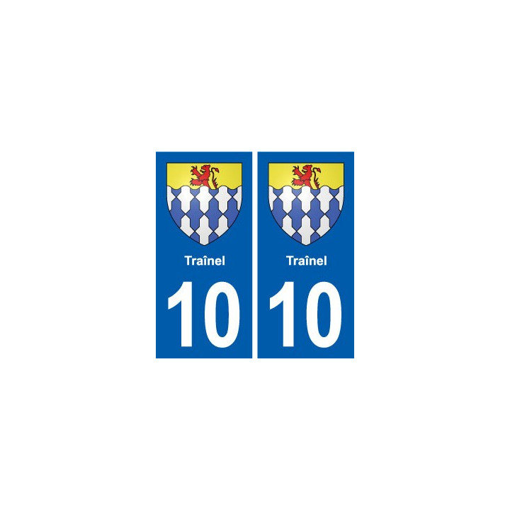 10 Bréviandes blason ville autocollant plaque stickers