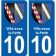 10 Bréviandes blason ville autocollant plaque stickers