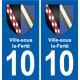 10 Bréviandes blason ville autocollant plaque stickers