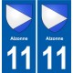 11 Palaja blason ville autocollant plaque stickers