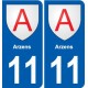 11 Palaja blason ville autocollant plaque stickers