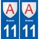11 Palaja blason ville autocollant plaque stickers