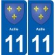 11 Palaja blason ville autocollant plaque stickers