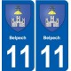 11 Palaja blason ville autocollant plaque stickers